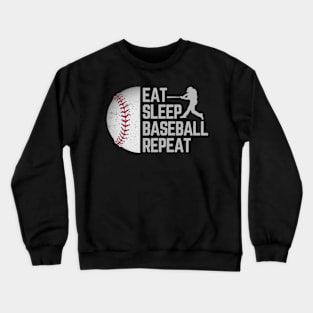 Eat Sleep Baseball Repeat Crewneck Sweatshirt